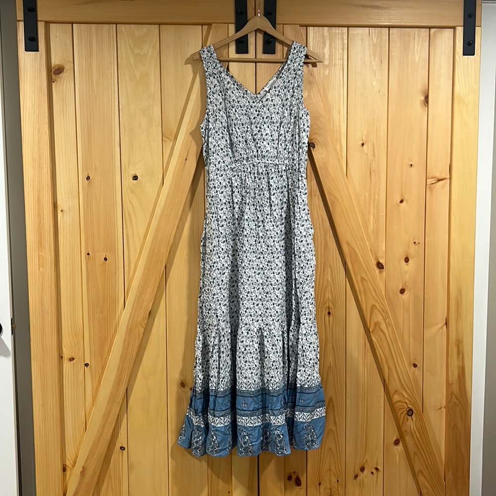 Blue paisley maxi dress